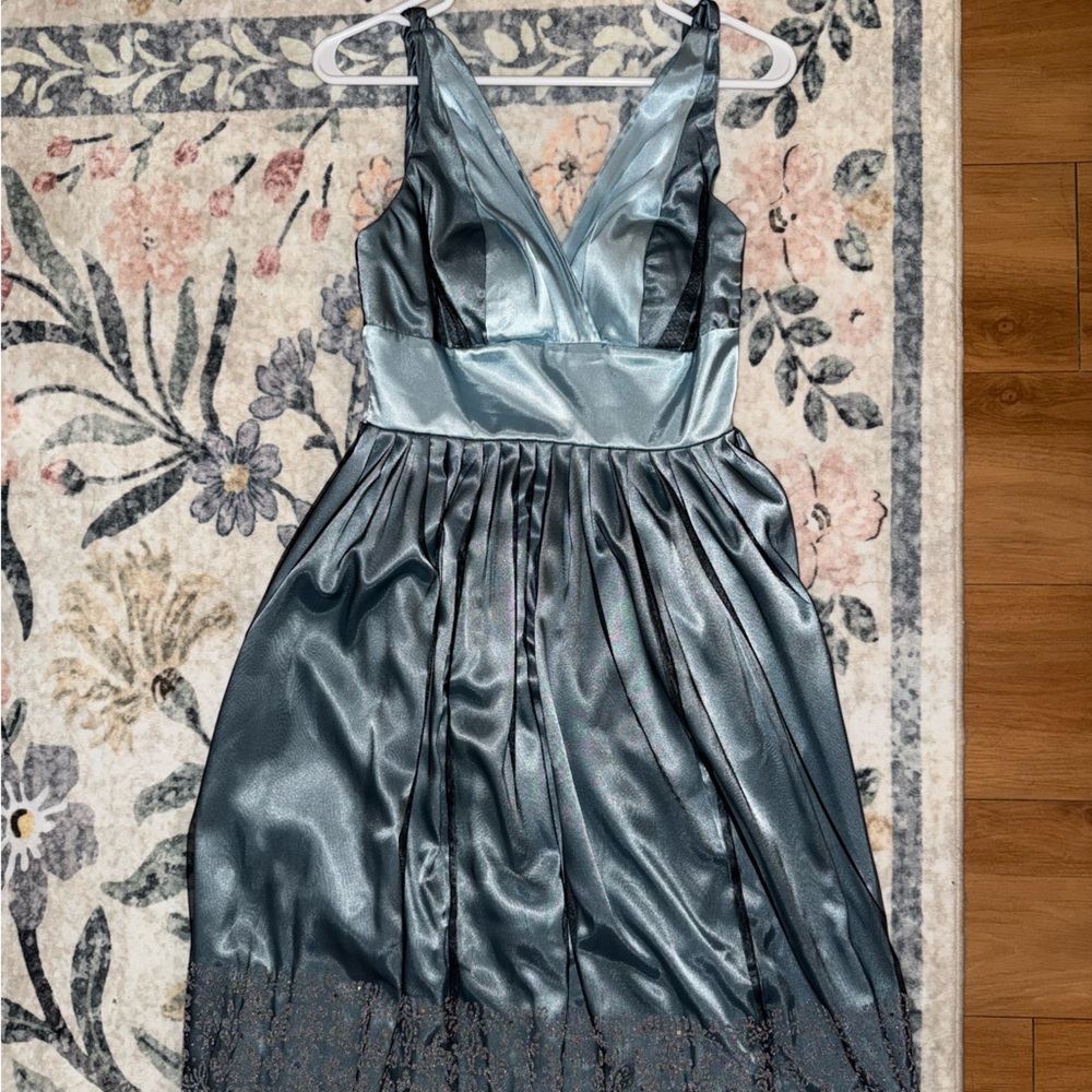 Morgan & Co. Y2K Blue Dress